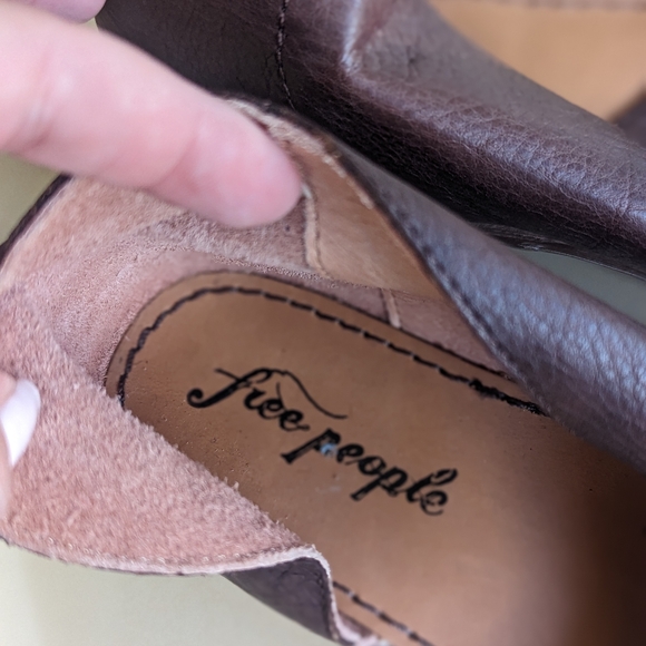 Free People 38 Mont Blanc Sandals Brown Leather Bohemian Summer Aesthetic - Picture 10 of 10